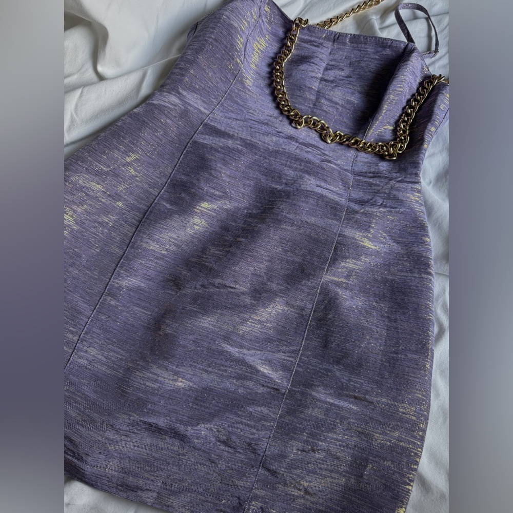 MINKPINK Lilac Dress with Gold Accents